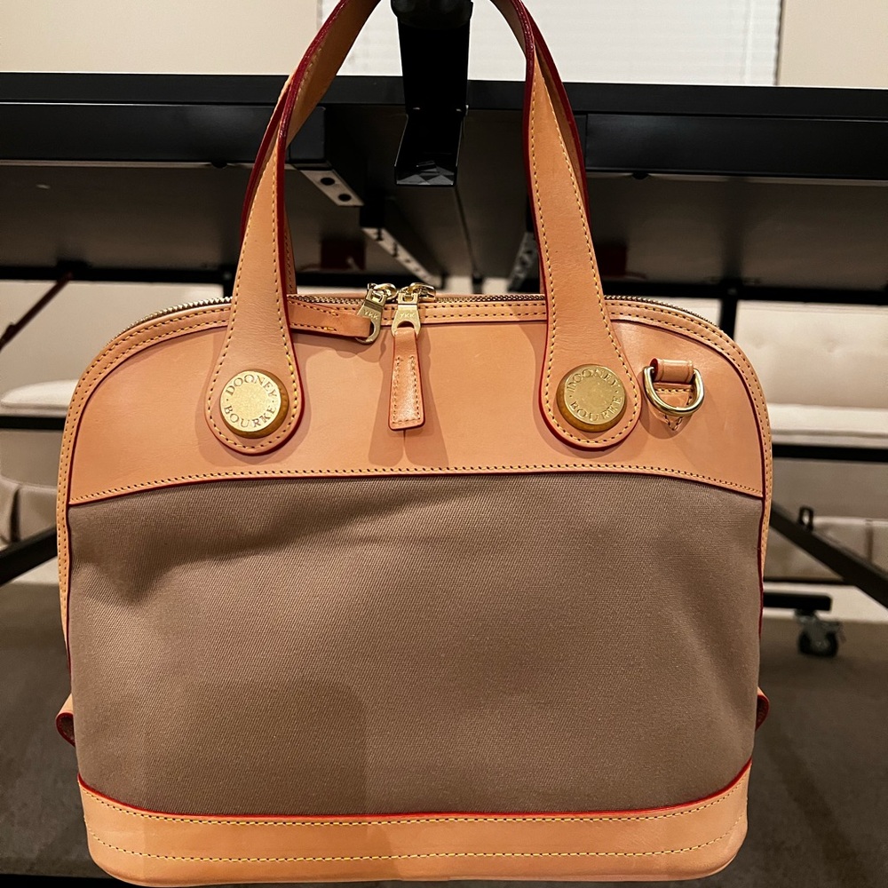 Never used vintage Dooney & Bourke Tan and Brown Handbag